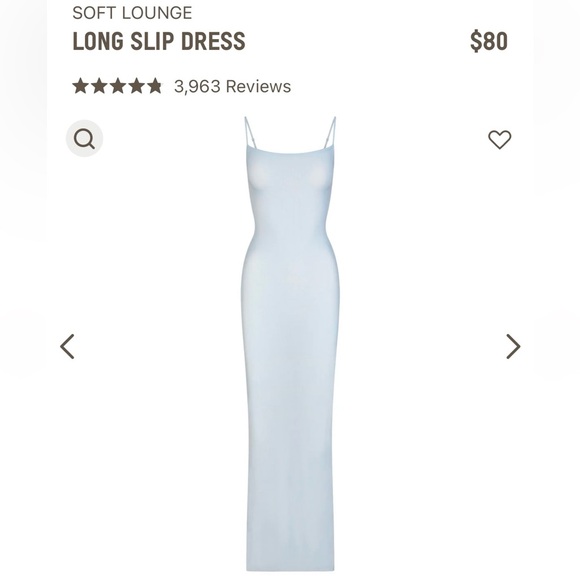 NWT Skims Soft Lounge Long Slip Dress in Celeste Size L - Picture 2 of 6